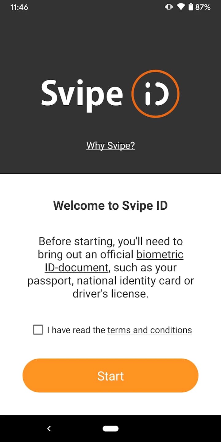 Svipe ID - zrzut 1