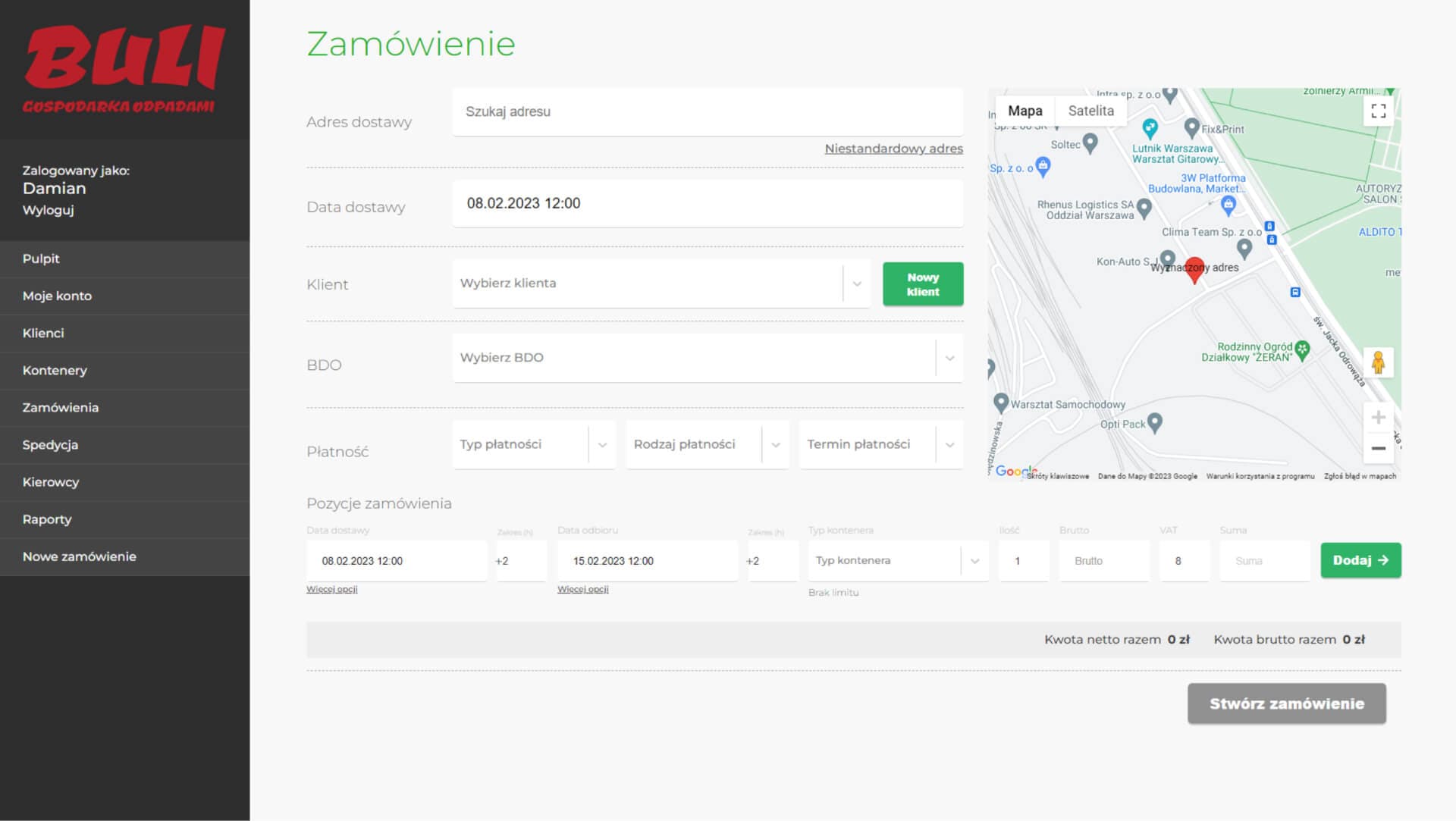 Buli CRM - Zakres projektu