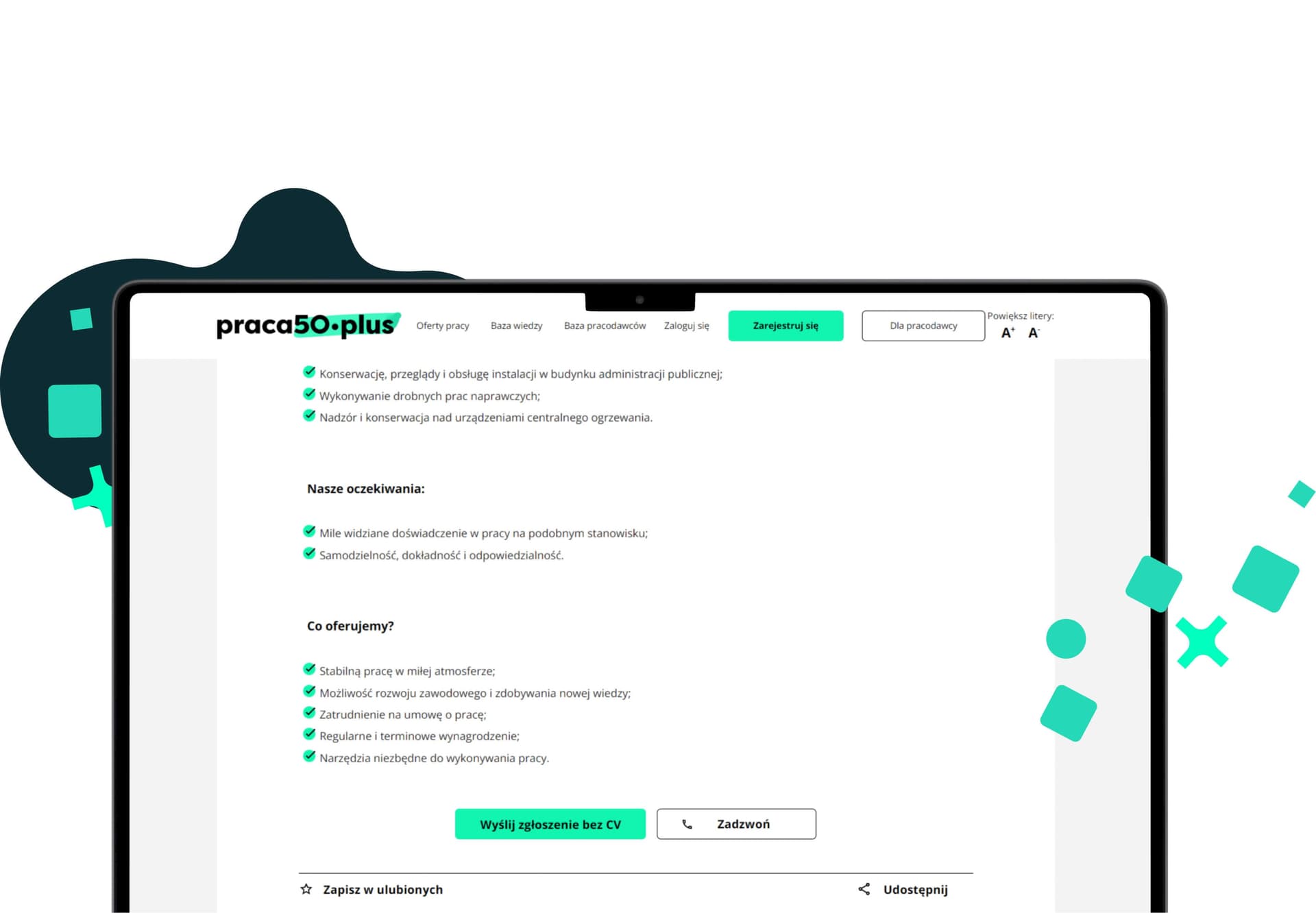 Praca50.plus - Zlecenie