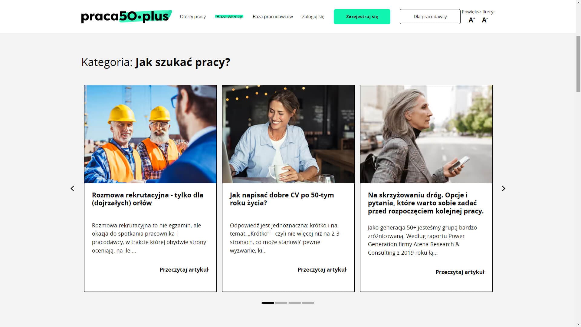 Praca50.plus - Wdrożenie projektu